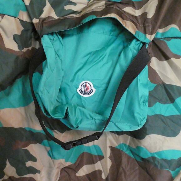 Moncler Kids' Nikandro Camouflage Print Jacket In Green Youth 14A - Picture 10 of 16